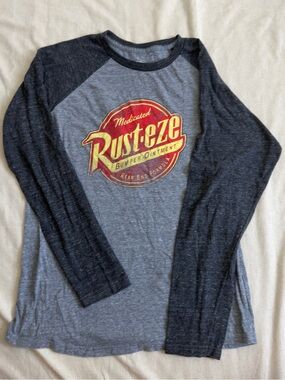 Fanatics Rust-eze Raglan Long-Sleeve Tee in Gray & Charcoal